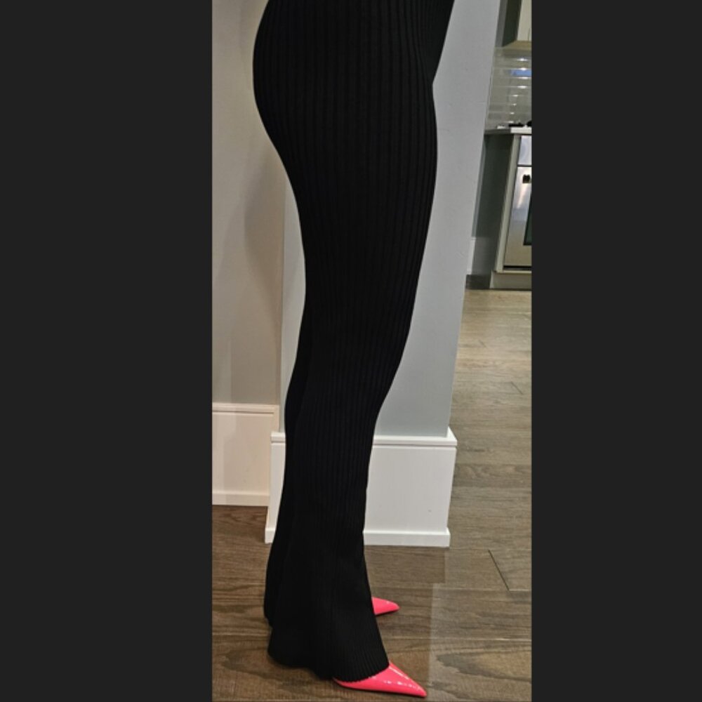 HUGO BOSS Womens High Wasted Flare Cotton Stretch Leggings M